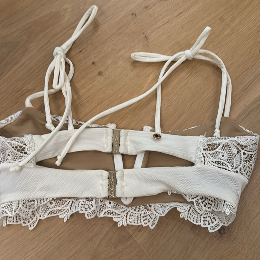 For Love And Lemons White Lace Swim Bra - Picture 2 of 2